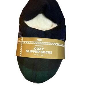 Old Navy Mixed Plaid Flannel Cozy Slipper Socks Unisex Large